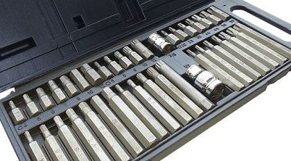 Zestaw bitów kluczy końcówki klucze IMBUS SPLINE TORX BITY 40 elementów