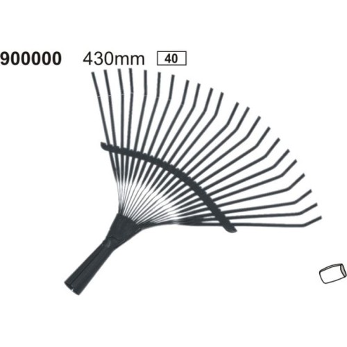 Grabie Do Liści Trawy Metalowe Wachlarzowe Grabie Do Liści 22-Zębne 430MM