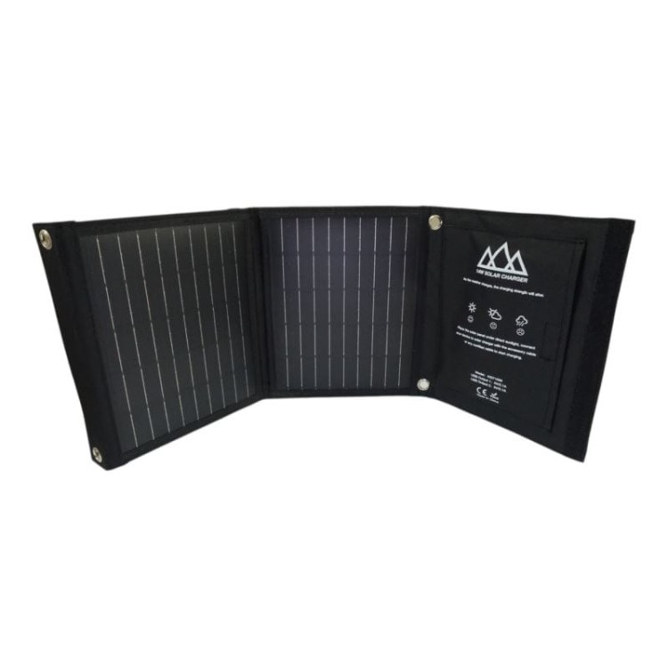 Ładowarka solarna turystyczna panel słoneczny 14W podwójne USB wyjście 5V/2.1A