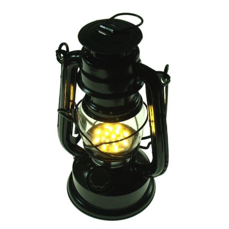 Dekoracyjna Lampa naftowa czarna 190 mm 15 LED