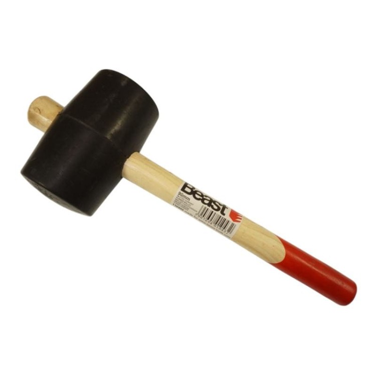 Młotek gumowy 90mm z drewnianą rączką 1200g