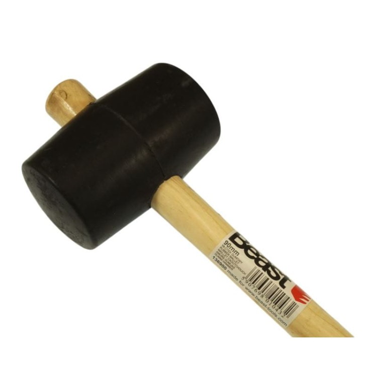 Młotek gumowy 90mm z drewnianą rączką 1200g