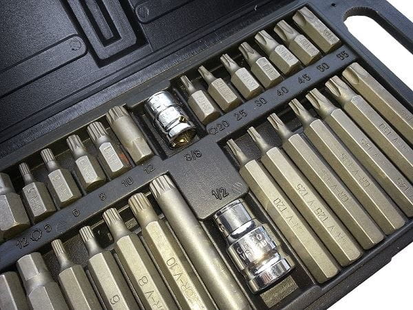 Zestaw bitów kluczy końcówki klucze IMBUS SPLINE TORX BITY 40 elementów