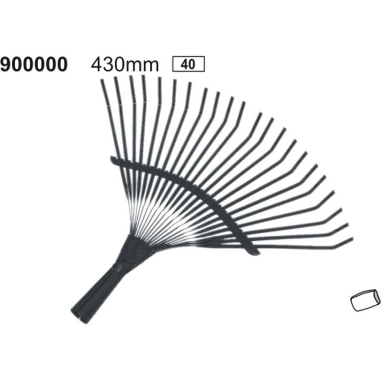 Grabie Do Liści Trawy Metalowe Wachlarzowe Grabie Do Liści 22-Zębne 430MM