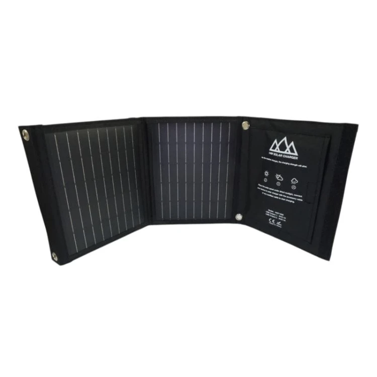 Ładowarka solarna turystyczna panel słoneczny 14W podwójne USB wyjście 5V/2.1A